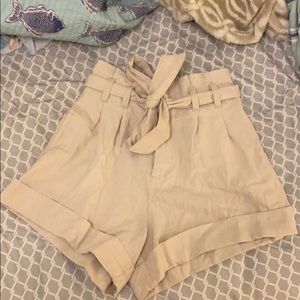 Abercrombie Tan tie shorts